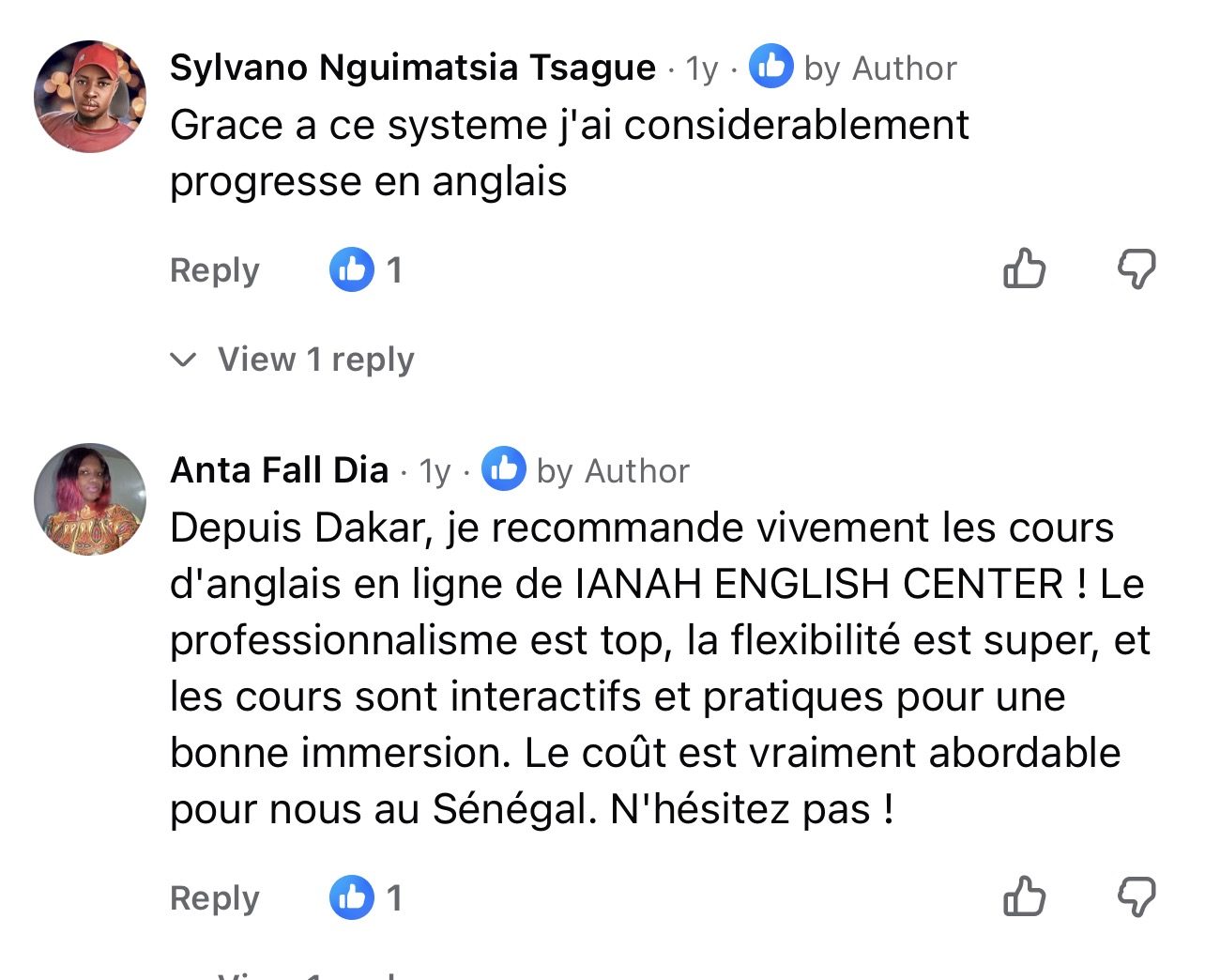 Témoignage Facebook 1