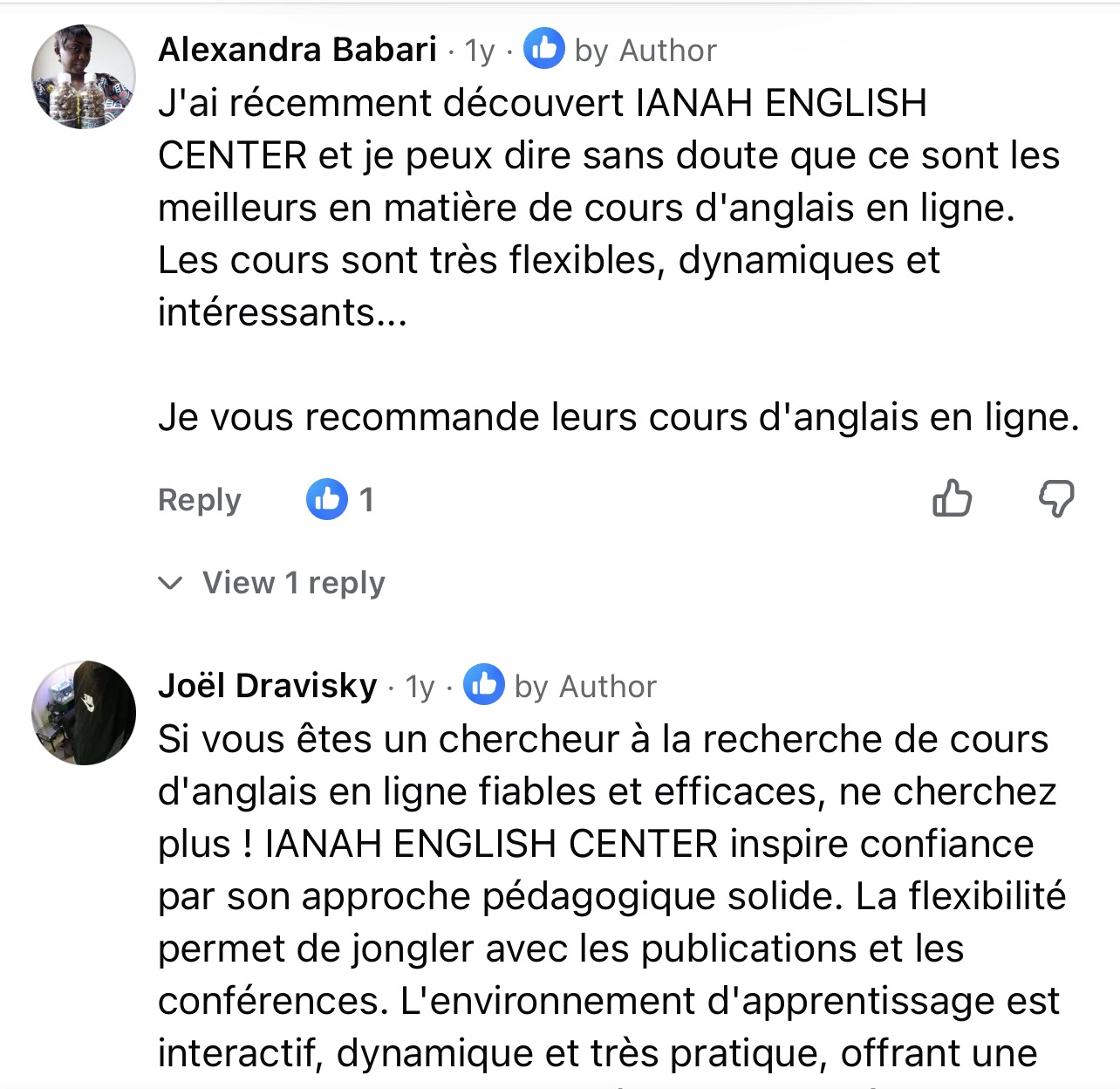 Témoignage Facebook 2
